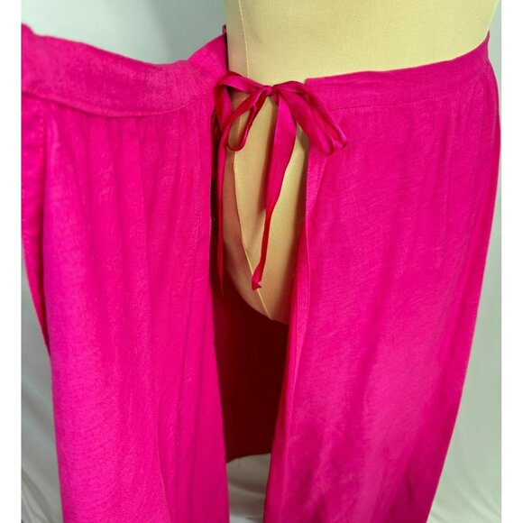 Vtg Opus 1 Diana Martin Pink Wrap Skirt One Size Asymmetrical Mexico Lagenlook - Picture 12 of 15